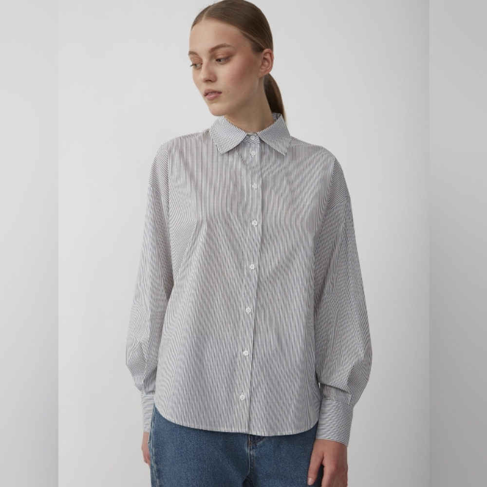 JUST FEMALE Clayton Stretch Cotton Shirt S